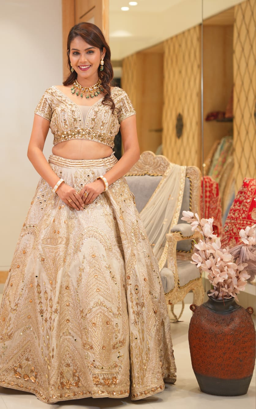 Ivory Gold Lehenga